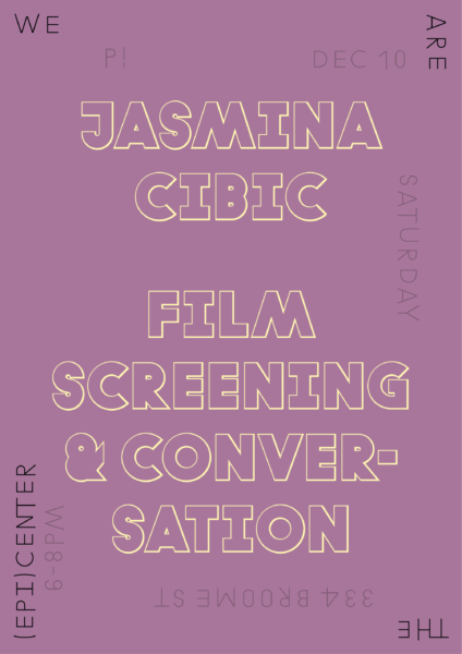 P!, Jasmina Cibic Poster Designed by the London-based design practice Julia